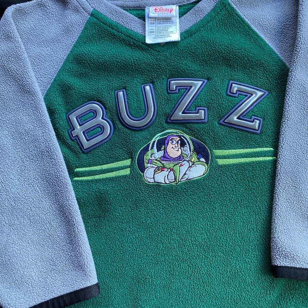 Vintage Toy Story Buzz Lightyear Disney Store Sweater Sweatshirt Size XXS Boys